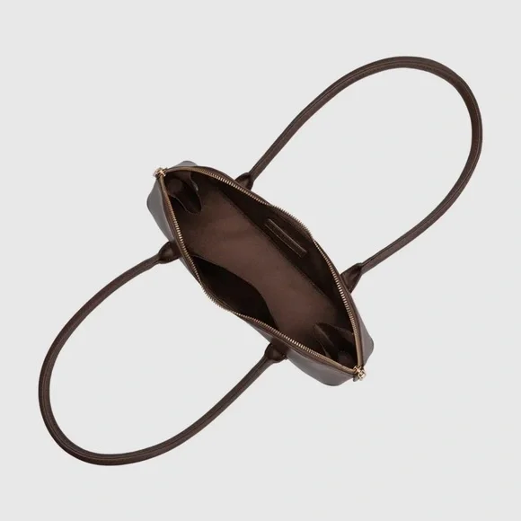 Melie Bianco Chocolate Brown Vegan Shoulder Bag NWT - Picture 3 of 4